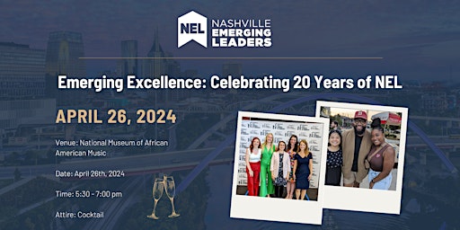 Primaire afbeelding van Nashville Emerging Leaders 20th Anniversary Celebration