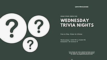 Wednesday Trivia Night