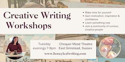 Imagem principal do evento Monthly Creative Writing Group for beginners | Tuesday eves | E. Grinstead