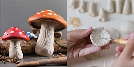 Clay Garden Mushrooms TRY IT TUESDAYS!  Beginner/Interm. (April 2, 2024)