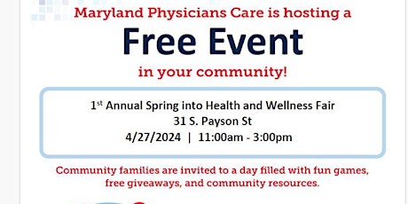 Maryland Physicians Care Spring into Health and Wellness Fair