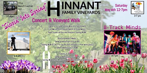 Immagine principale di Sippin' Into Spring Concert & Vineyard Tasting Walk 