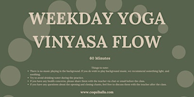 Evening Weekday Yoga Class | Chicago IL | Online primary image