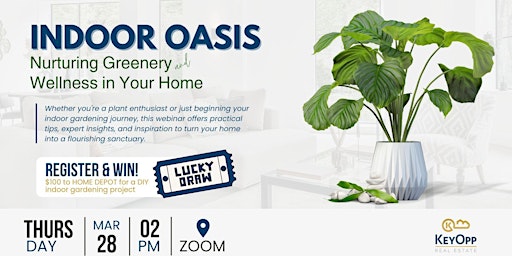 INDOOR OASIS: Nurturing Greenery & Wellness in your Home primary image