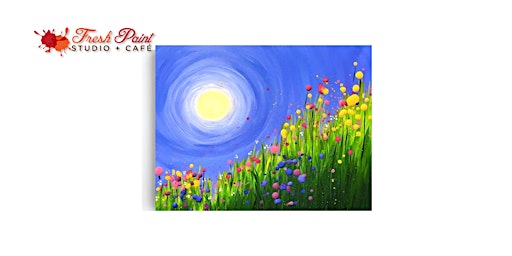 Image principale de In-Studio Paint Night - Spring Flowers in the Grass Acrylic Painting