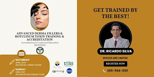 Advanced  Botox Derma Fillers and Botulinum Toxin Technique Training. primary image
