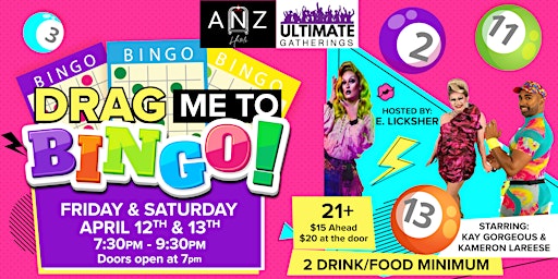 Imagem principal de DRAG ME TO BINGO!  BRINGIN' BACK THE 80'S . FRIDAY, APRIL 12TH, 2024