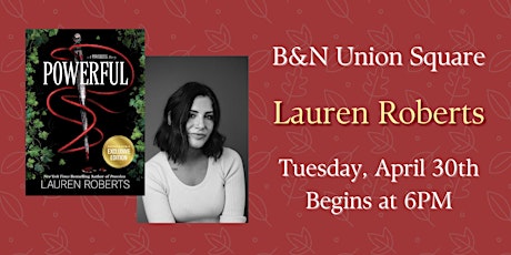Lauren Roberts celebrates POWERFUL: A Powerless Story at B&N Union Square primary image