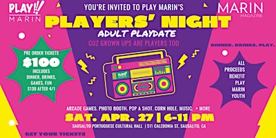 Image principale de Play Marin's Players' Night Fundraiser