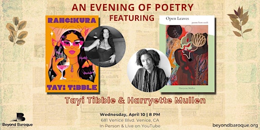 Imagen principal de An evening of Poetry: Tayi Tibble & Harryette Mullen