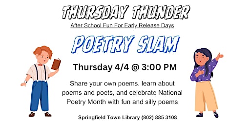 Imagem principal do evento Thursday Thunder: Poetry Slam