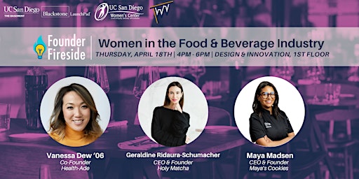 Immagine principale di Founder Fireside - Women in the Food & Beverage Industry 