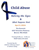 Imagem principal do evento Child Abuse:  Noticing the Signs & What Happens Next