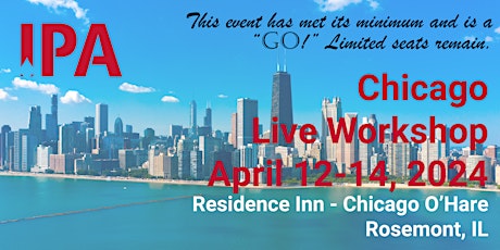 IPA *LIVE* Workshop - Chicago - Apr. 12-14, 2024