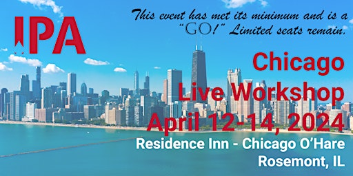 Primaire afbeelding van IPA *LIVE* Workshop - Chicago - Apr. 12-14, 2024