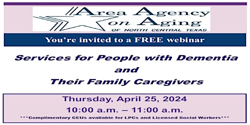 Imagem principal do evento Services for People with Dementia and  Their Family Caregivers