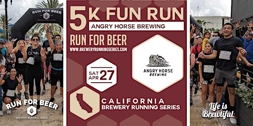 Hauptbild für 5k Beer Run x Angry Horse Brewing | 2024 California Brewery Running Series