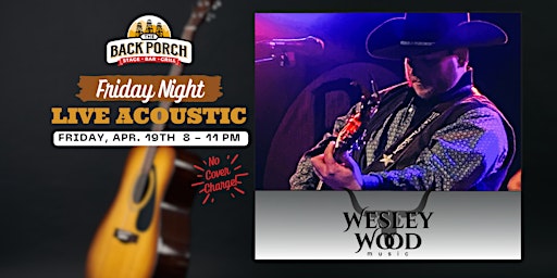 Primaire afbeelding van Friday Night LIVE Acoustic with Wesley Wood