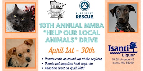 Image principale de 10th Annal MMBA “Help Our Local Animals” Drive