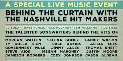 Image principale de Behind the Curtain With the Nashville Hit Makers