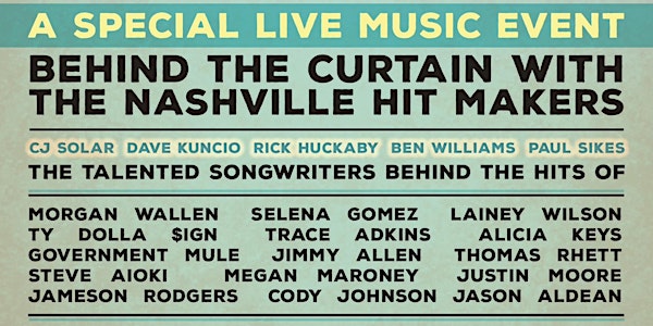Behind the Curtain With the Nashville Hit Makers