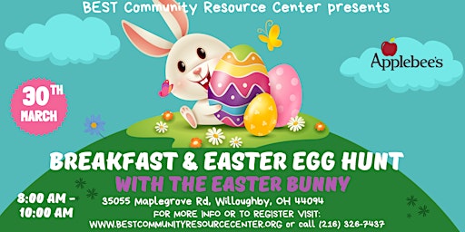 Image principale de Breakfast with the Easter Bunny & Easter Egg Hunt