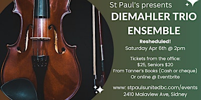 Hauptbild für St Paul's presents: DieMahler Trio Ensemble