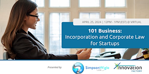 101 Business: Incorporation and Corporate Law for Startups  primärbild