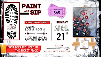 Primaire afbeelding van April Paint & Sip  @  Iron Duke