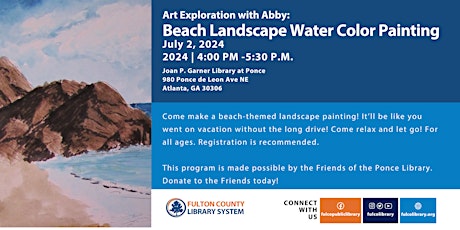Art Exploration with Abby: Beach Landscape Water Color Painting