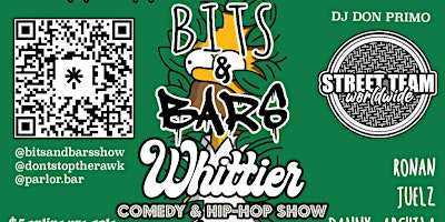 Immagine principale di Bits & Bars Whittier (Comedy & Hip Hop Show) 