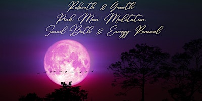 Primaire afbeelding van Rebirth and Growth:  Pink Moon Meditation,  Sound Bath, and Energy Renewal