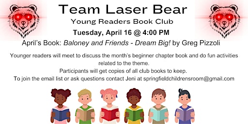 Imagem principal do evento Team Laser Bear Book Club - April