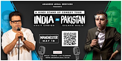 India vs Pakistan - Stand-Up Comedy show  Manchester primary image