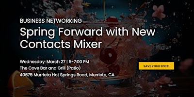 Imagem principal do evento Spring Forward with New Contacts Mixer