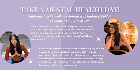 "Take a Mental Health Day!" HALF DAY WELLNESS RETREAT!