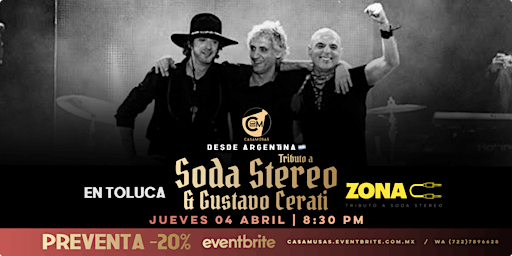 Imagem principal do evento ZONA C • Desde Argentina | Tributo Gustavo Cerati & Soda Stereo