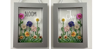 Image principale de Mother’s Day Set of 2 Pressed Flowers in Frames Paint Sip Art Class