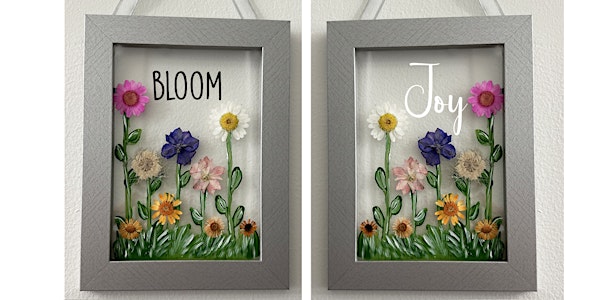 Mother’s Day Set of 2 Pressed Flowers in Frames Paint Sip Art Class