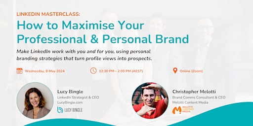 Primaire afbeelding van LinkedIn Masterclass: How to Maximise Your Professional & Personal Brand
