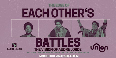 The Edge of Each Other's Battles: Film Screening