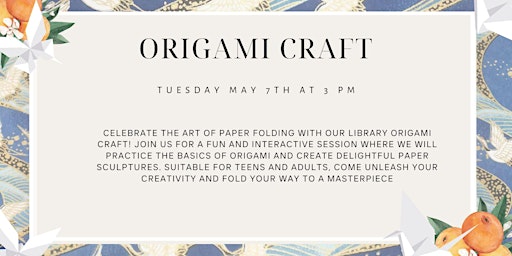 Imagem principal do evento Origami Craft