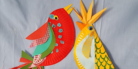 Paper Plate Birds (mixed media) for 5 - 8-year-olds