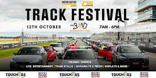 Imagem principal do evento Cars & Culture Track Festival - October 13 - SA