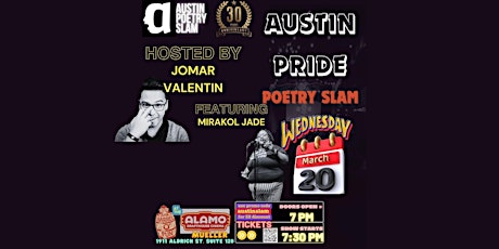 Austin Poetry $100 PRIDE SLAM| Hosted by Jomar Valentin Featuring Mirakol !