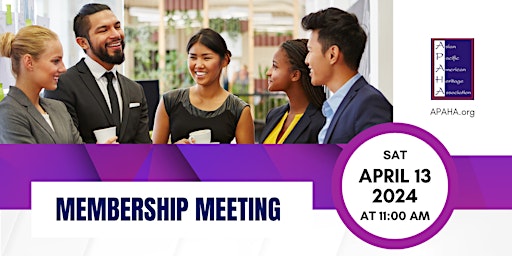 Hauptbild für APAHA's April Membership Meeting