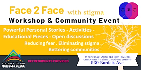 Face2Face with Stigma - Workshop & Community Event