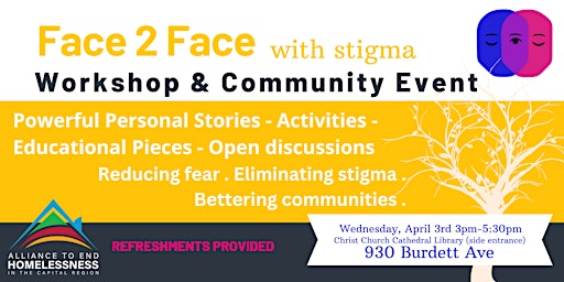 Immagine principale di Face2Face with Stigma - Workshop & Community Event 