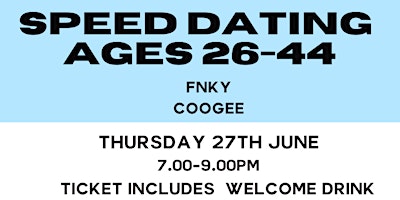 Primaire afbeelding van Sydney Speed Dating for ages 26-44s in Coogee by Cheeky Events Australia