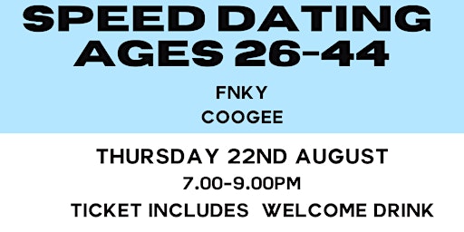 Imagem principal do evento Sydney Speed Dating for ages 26-44s in Coogee by Cheeky Events Australia